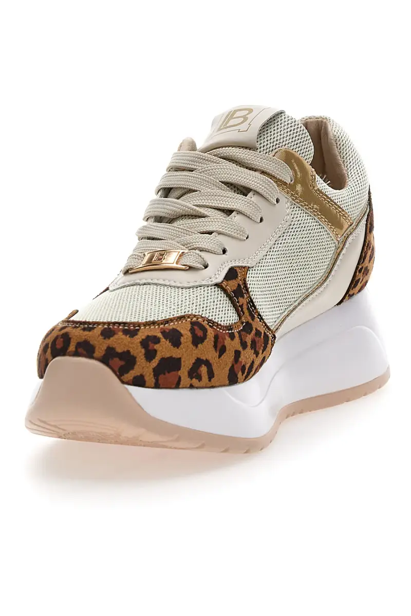 Sneakers Casual Leopardate Laura Biagiotti 8411 [BEIGE] miniatura 3