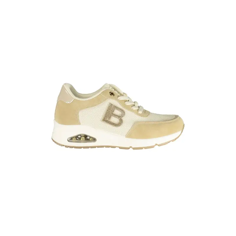 Sneakers Donna Beige Applicazione Strass