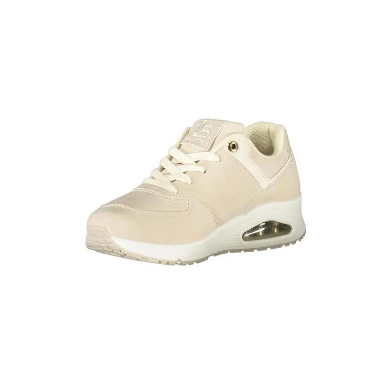 Sneakers Donna Beige con Lacci e Strass miniatura 3