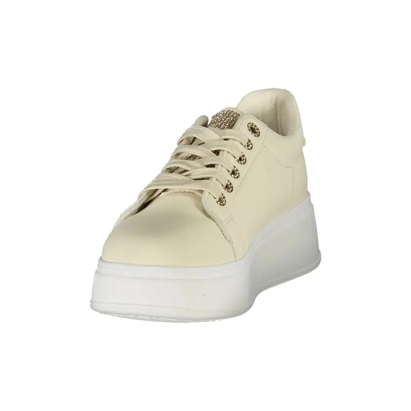 Sneakers Donna Beige con Zeppa e StrassEIGE miniatura 3