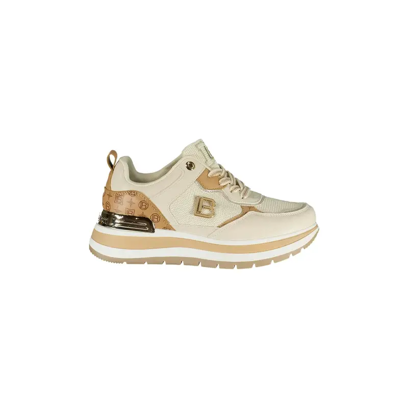 Sneakers Donna Beige Dettagli a Contrasto