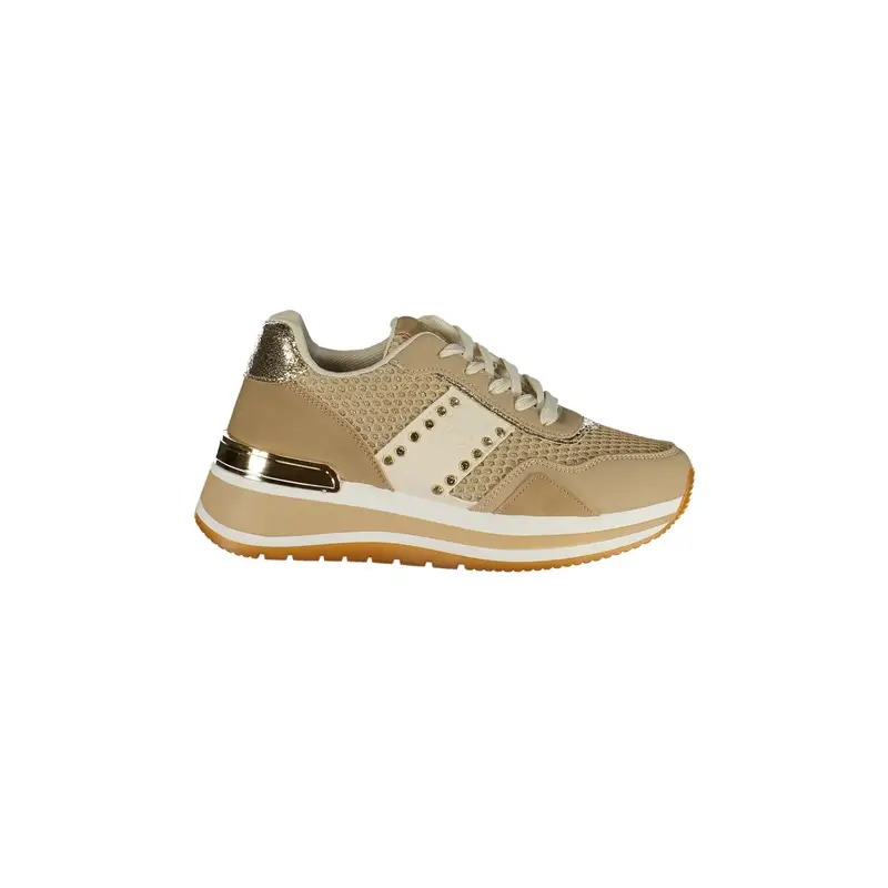 Sneakers Donna Beige Dettagli a Contrasto