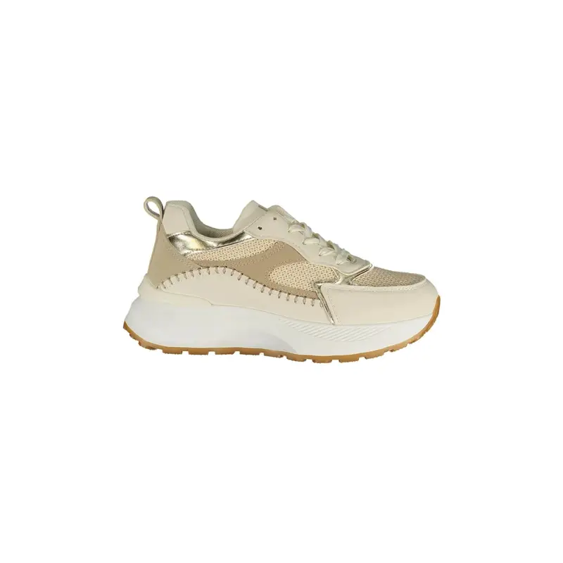 Sneakers Donna Beige Dettagli a Contrasto
