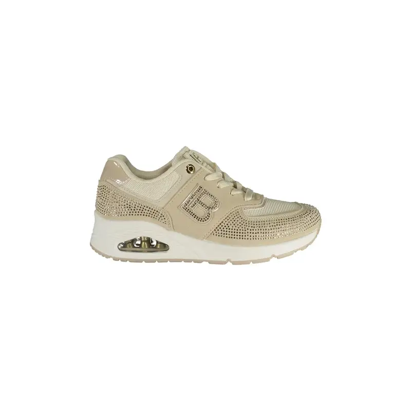 Sneakers Donna Beige Strass