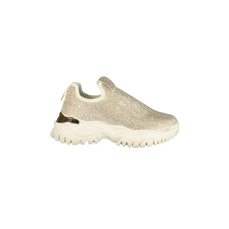Sneakers Donna Beige Strass