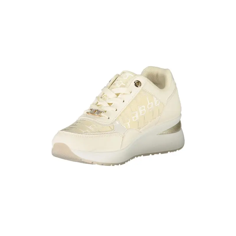 Sneakers Donna Bianche con Lacci e Zip Laterale Bianco miniatura 3