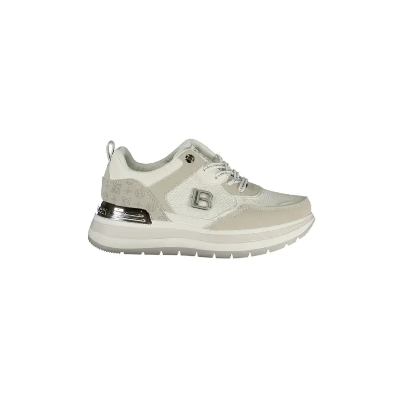 Sneakers Donna Bianche Dettagli a Contrasto Bianco