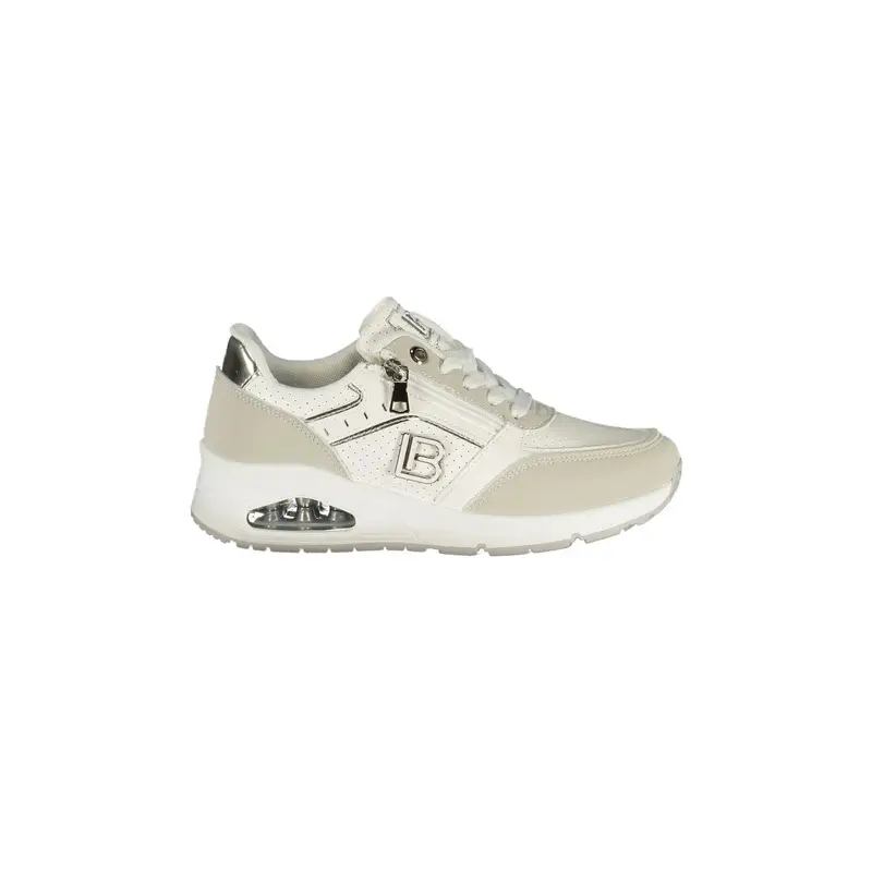 Sneakers Donna Bianche Zip Laterale Bianco