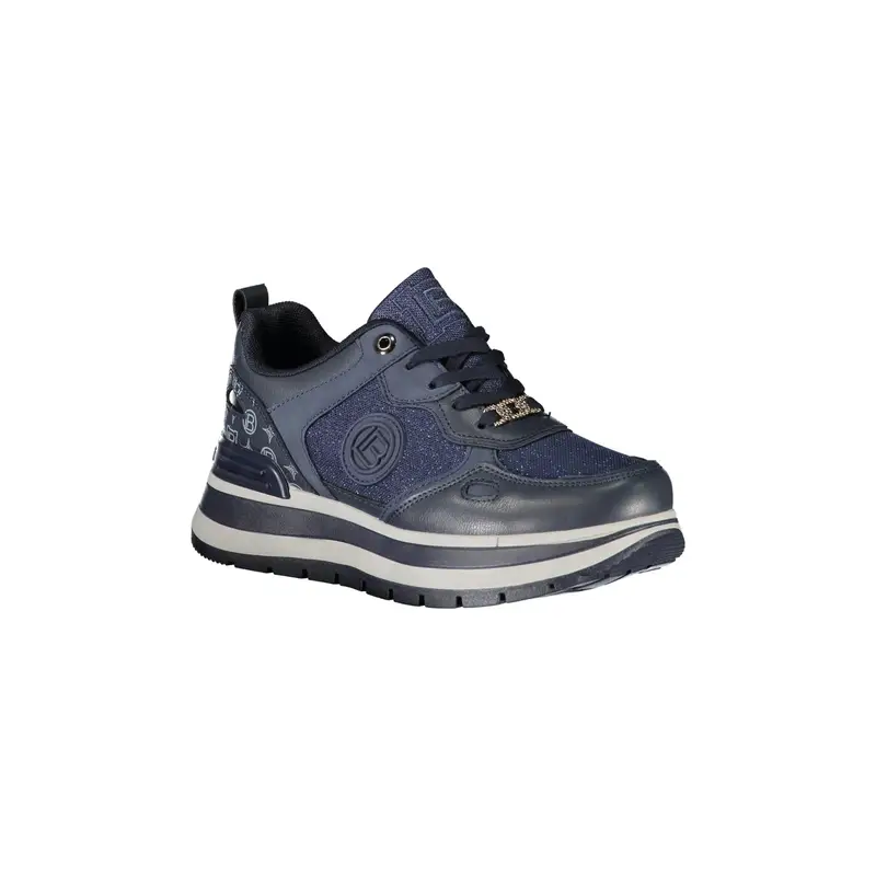Sneakers Donna Blu con Lacci e Dettagli Logo miniatura 2
