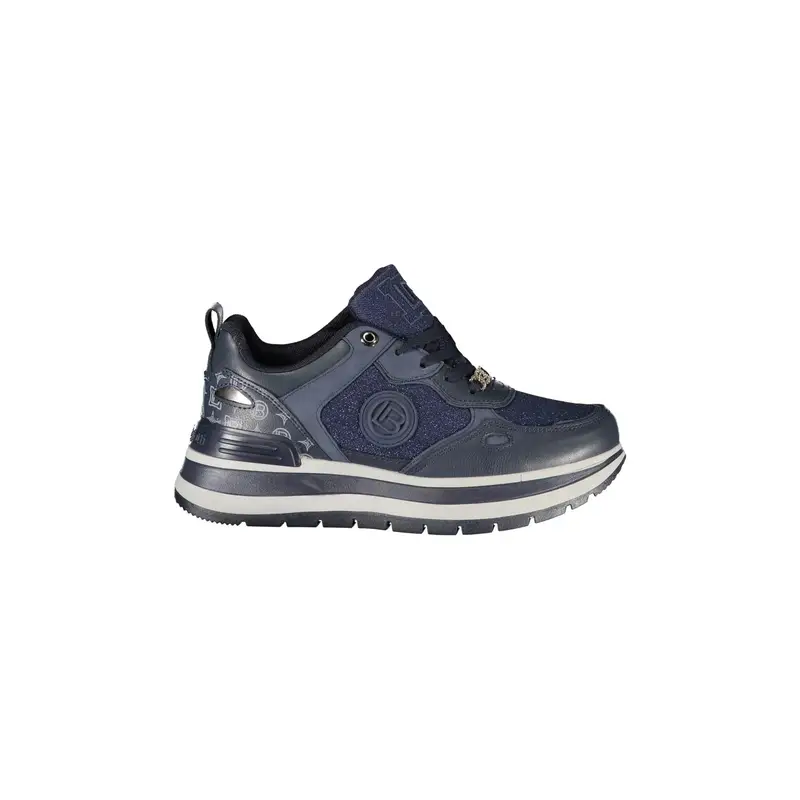 Sneakers Donna Blu con Lacci e Dettagli Logo