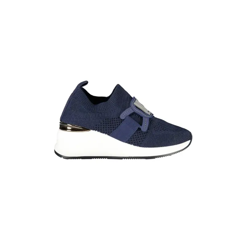 Sneakers Donna Blu Elastiche con Plateau 6 cm