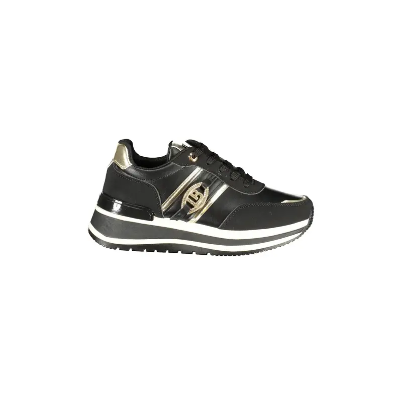 Sneakers Donna Nere Logo Nero