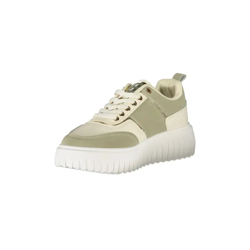 Sneakers Donna Verdi con Lacci e Strass Verde miniatura 3