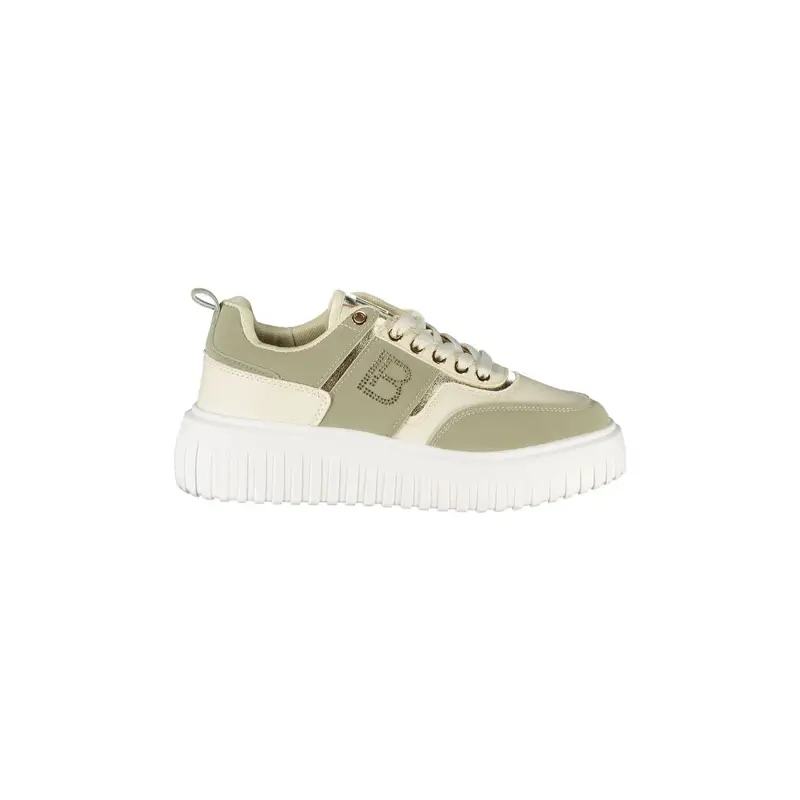 Sneakers Donna Verdi con Lacci e Strass Verde