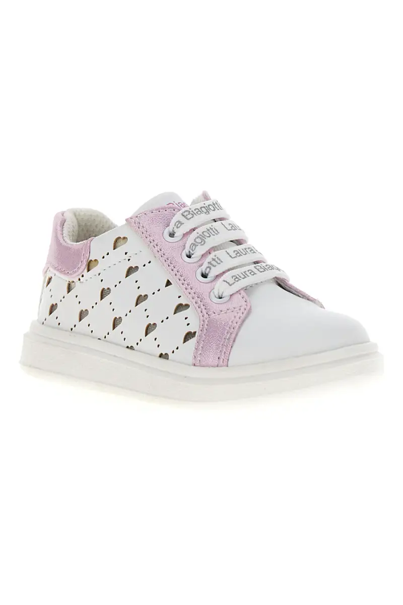 Sneakers Laura Biagiotti 8430 Bianche e Rosa [WHITE miniatura 2