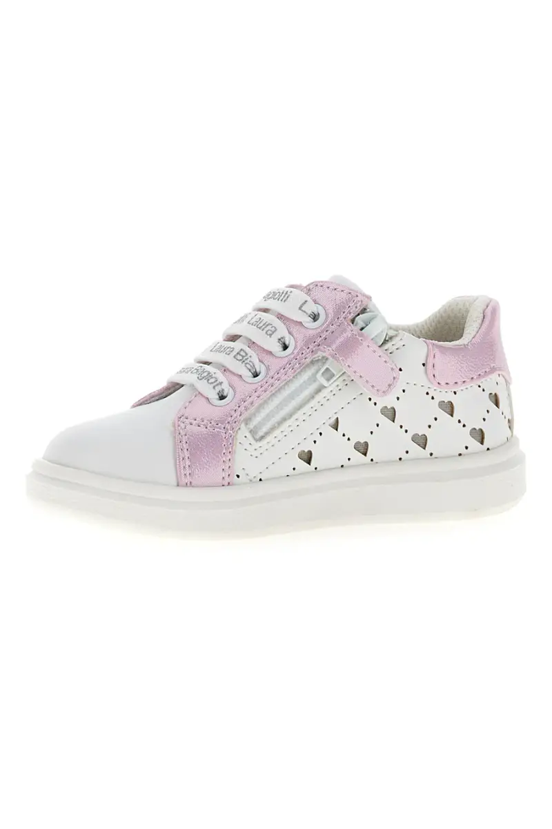 Sneakers Laura Biagiotti 8430 Bianche e Rosa [WHITE miniatura 3
