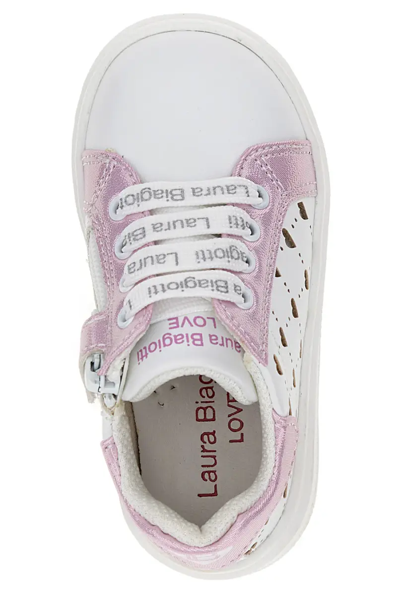 Sneakers Laura Biagiotti 8430 Bianche e Rosa [WHITE miniatura 5