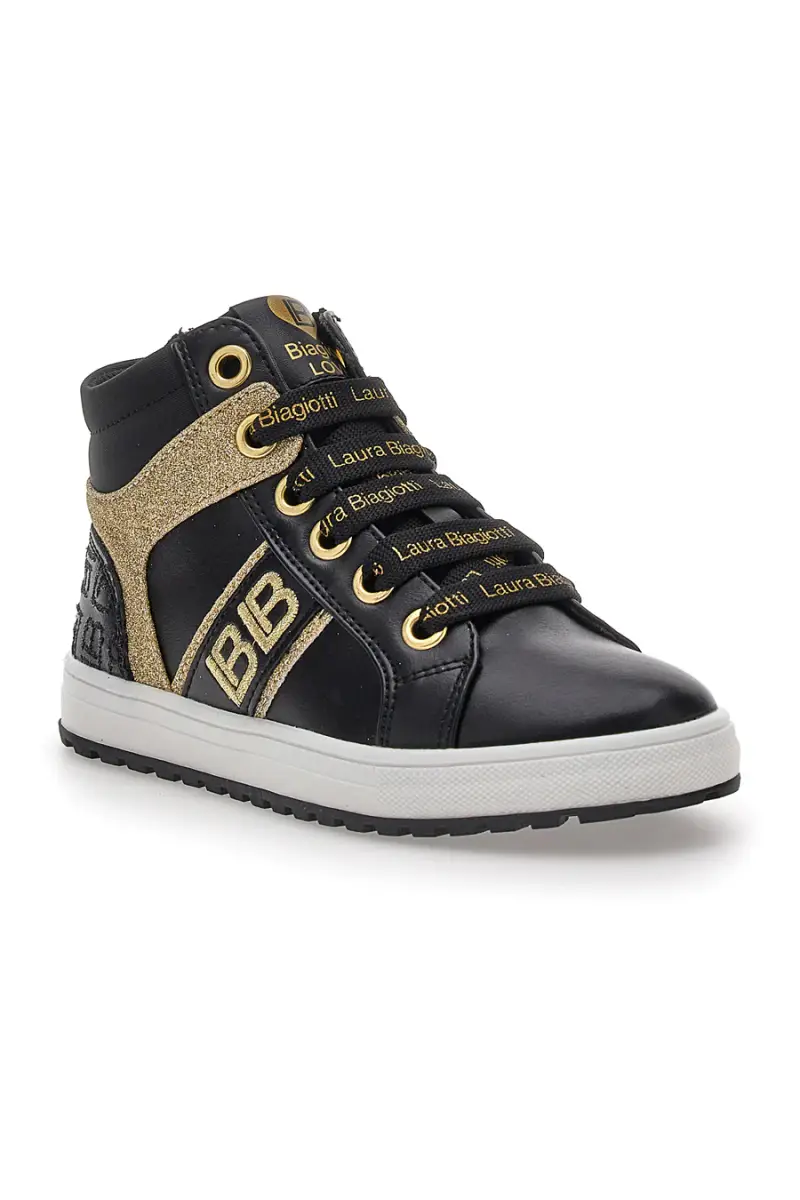 Sneakers Mid-Cut Nere e Oro Laura Biagiotti 87069387 [NERO miniatura 2