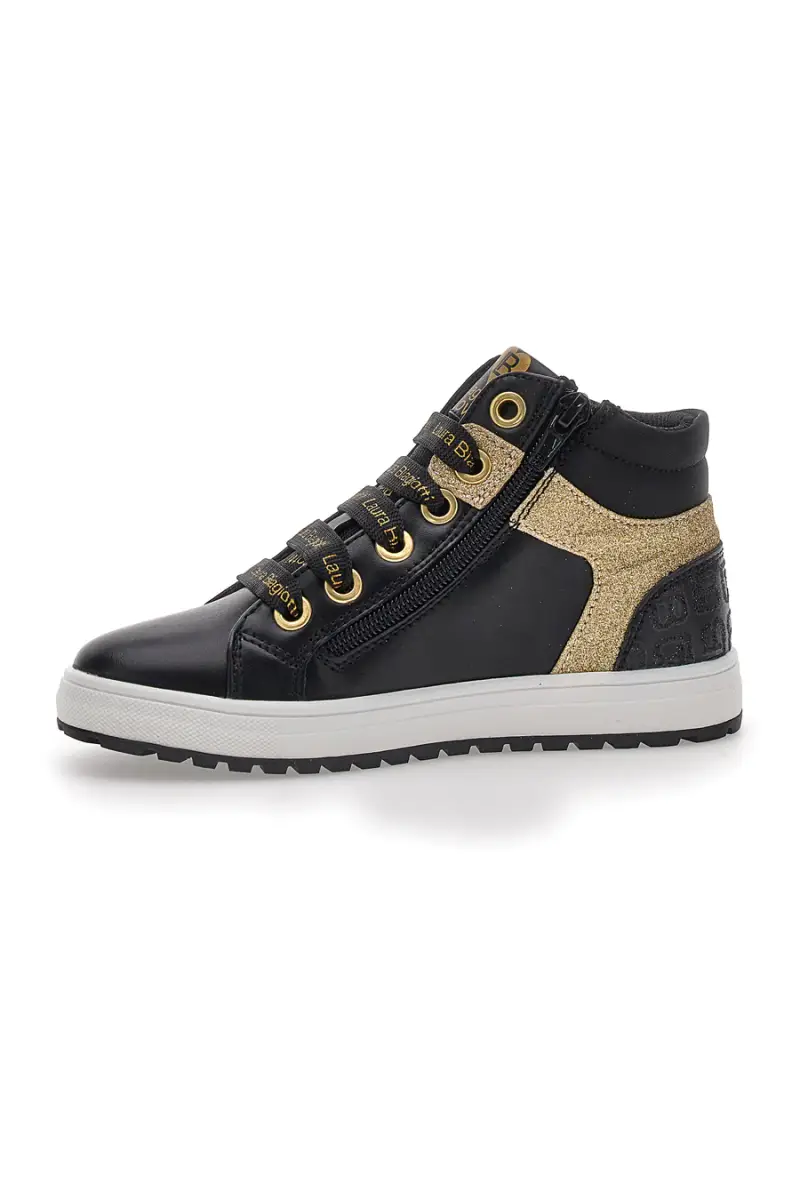 Sneakers Mid-Cut Nere e Oro Laura Biagiotti 87069387 [NERO miniatura 4
