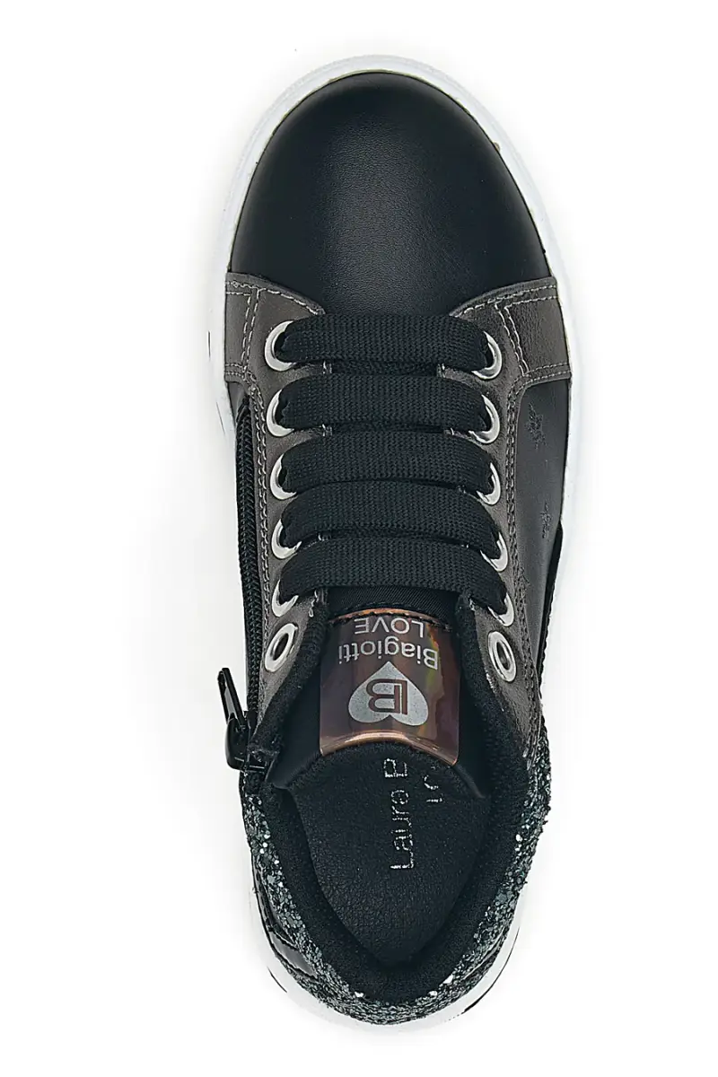 Sneakers nere con dettagli glitter Laura biagiotti AG1751016511 [NERO] miniatura 3