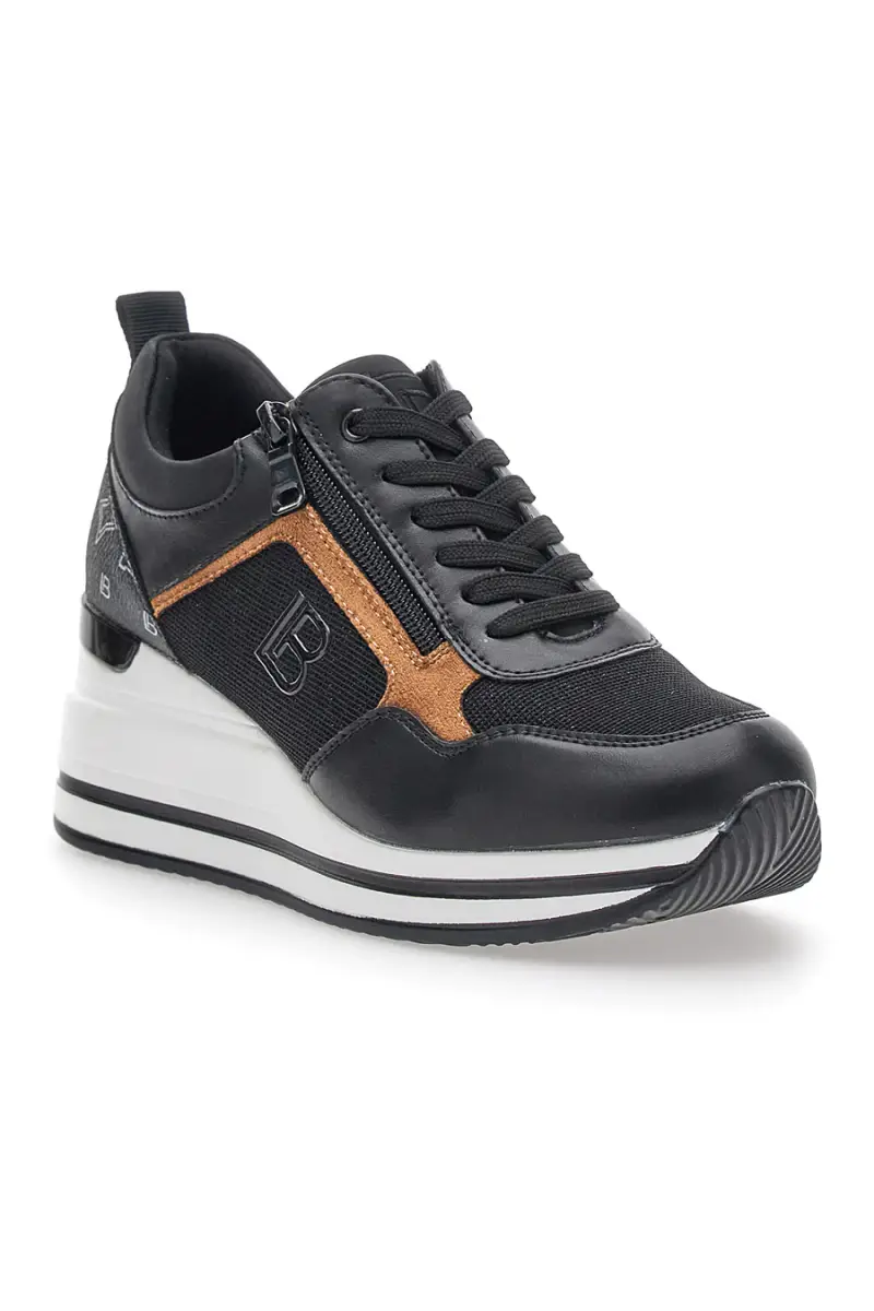 Sneakers Nere con Lacci e Cerniera Laura Biagiotti 8725m da Donna [NERO] miniatura 2