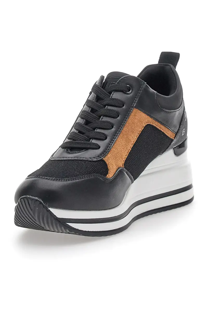 Sneakers Nere con Lacci e Cerniera Laura Biagiotti 8725m da Donna [NERO] miniatura 3
