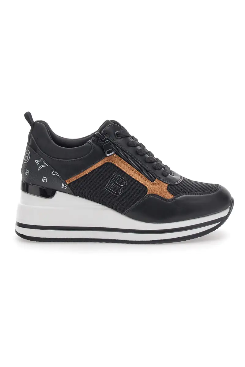 Sneakers Nere con Lacci e Cerniera Laura Biagiotti 8725m da Donna [NERO]