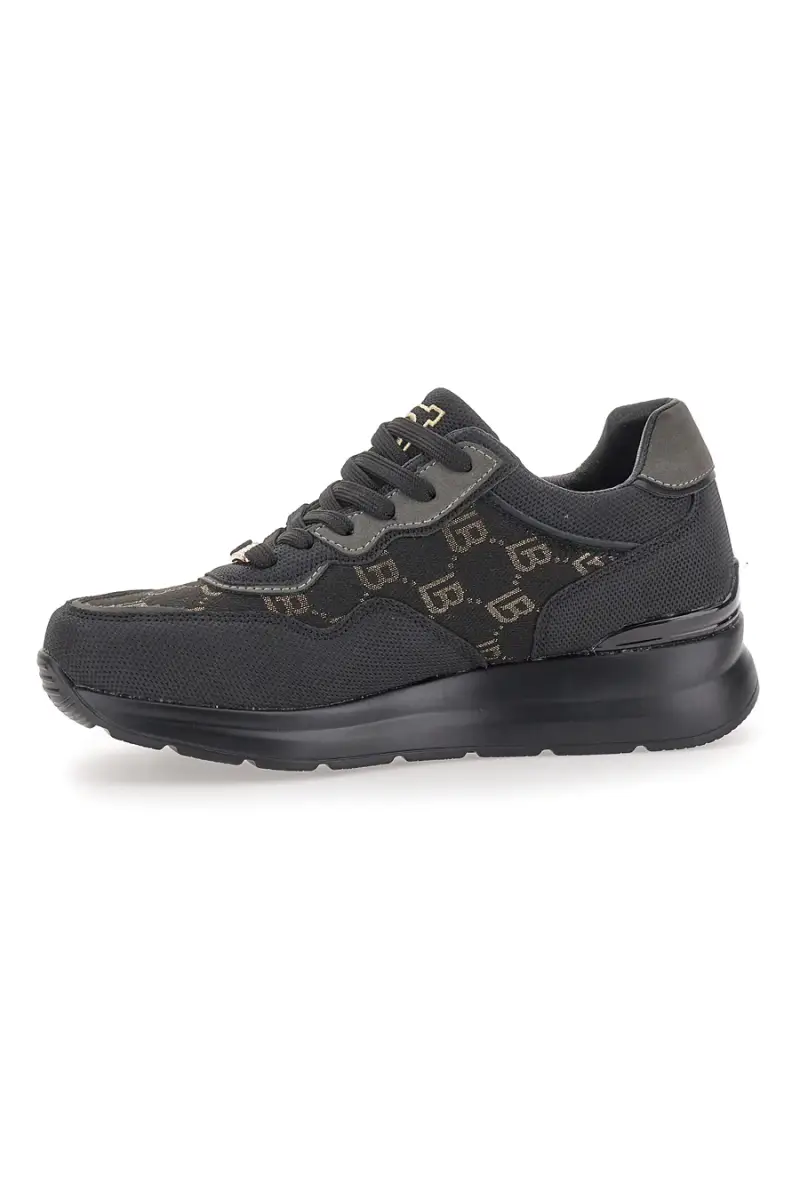 Sneakers nere con logo a contrasto Laura Biagiotti 8706 [NERO] miniatura 4