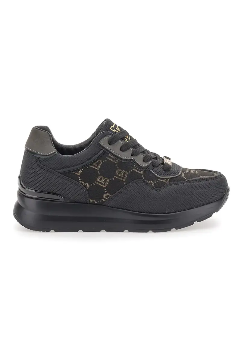 Sneakers nere con logo a contrasto Laura Biagiotti 8706 [NERO]