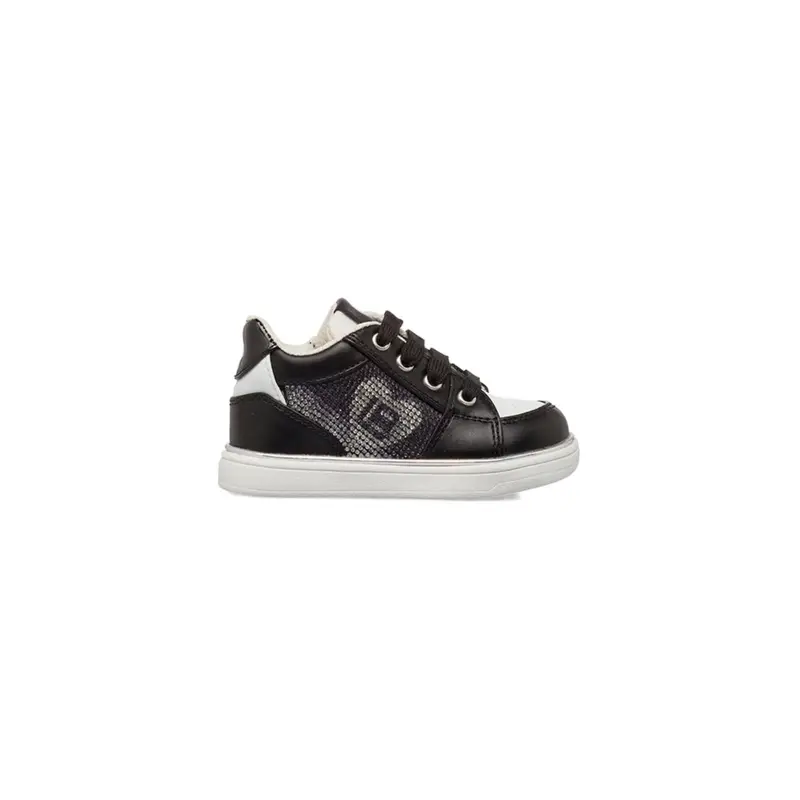 Sneakers nere da bambina con dettaglio strass con logo