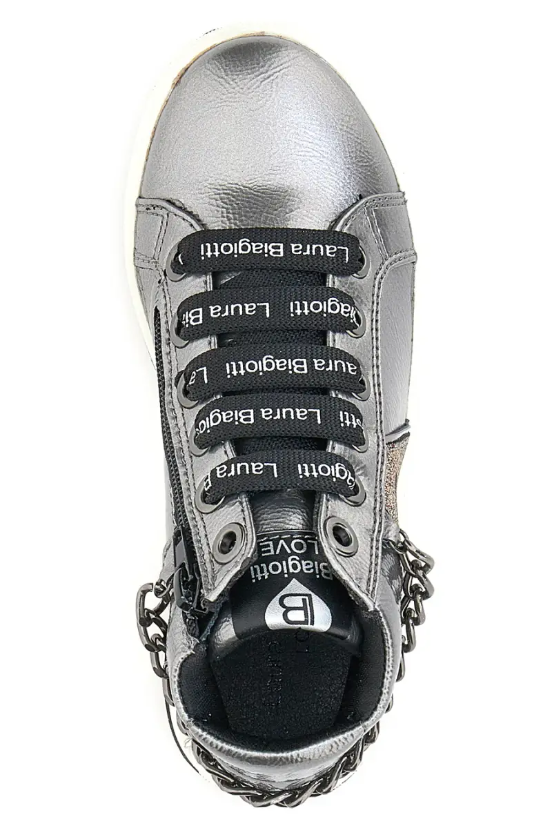 Sneakers Piombo con catenella Laura Biagiotti 13927 [ARGENTO] miniatura 5