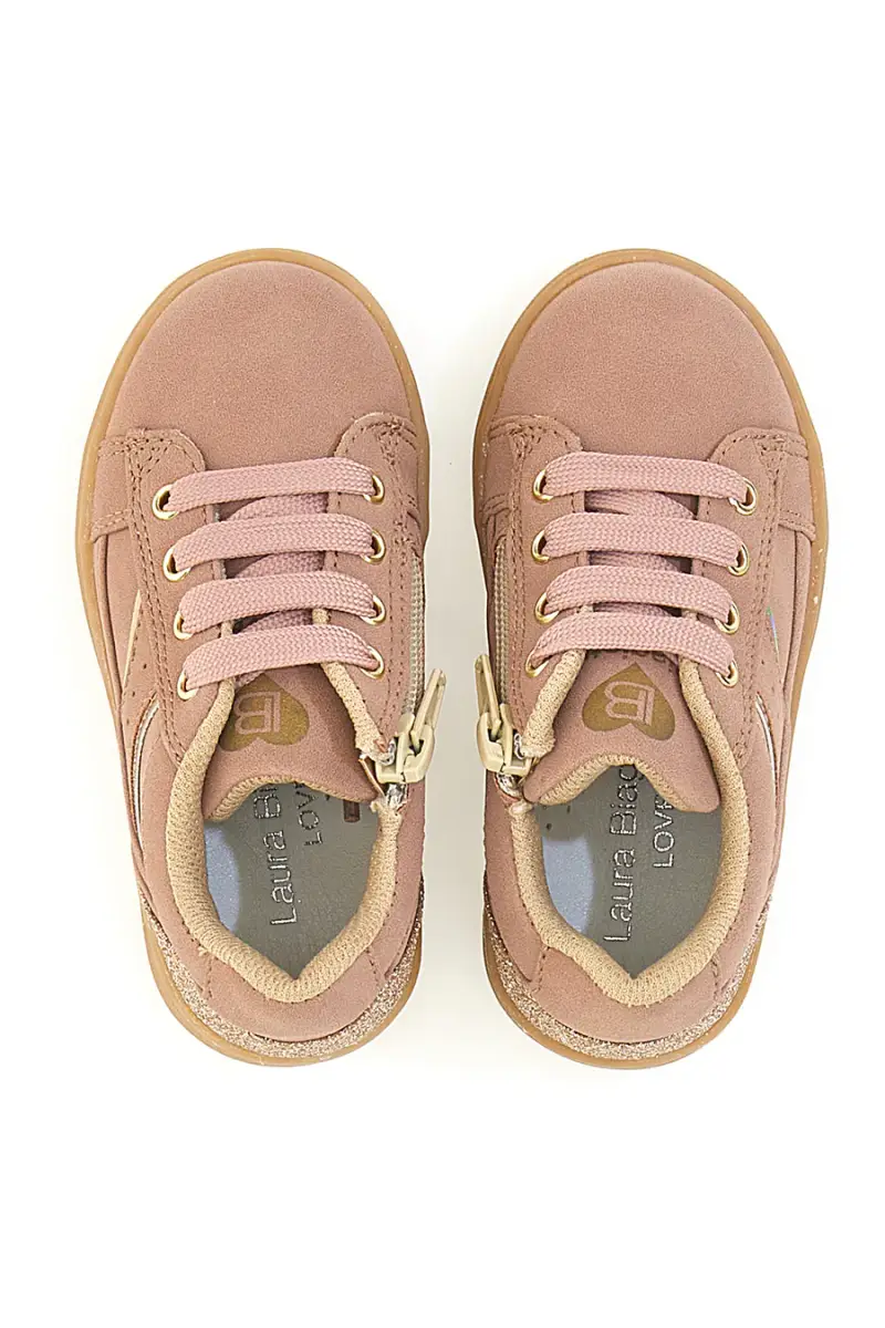 Sneakers rosa con glitter sul tallone Laura Biagiotti AG1767316631 [ROSA] miniatura 3