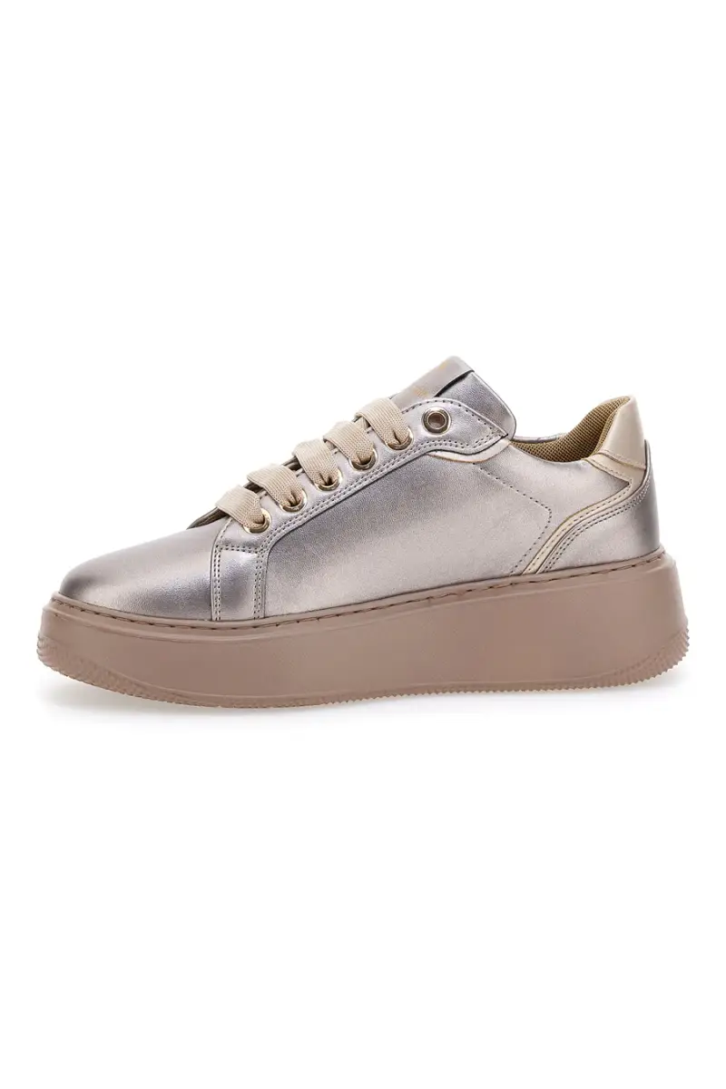 Sneakers Tortora effetto metallizzato LAURA BIAGIOTTI 93939376 [TORTORA] miniatura 5