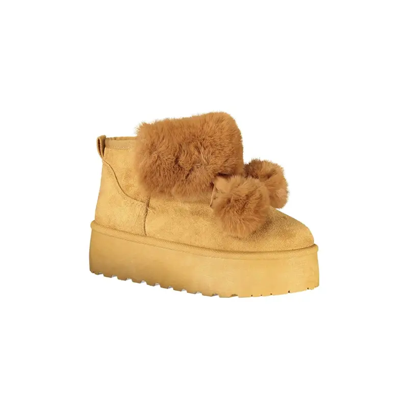 Stivaletti Donna Marroni con Pelo e Pom Pom Marrone miniatura 2