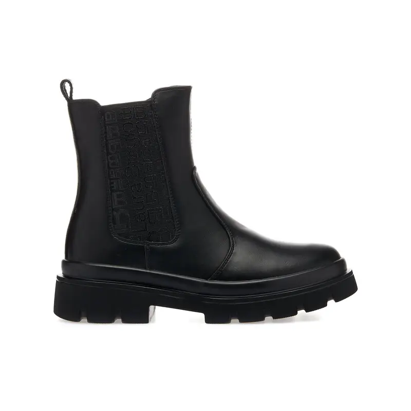 Stivaletti modello chelsea neri con loghi sulla banda elastica