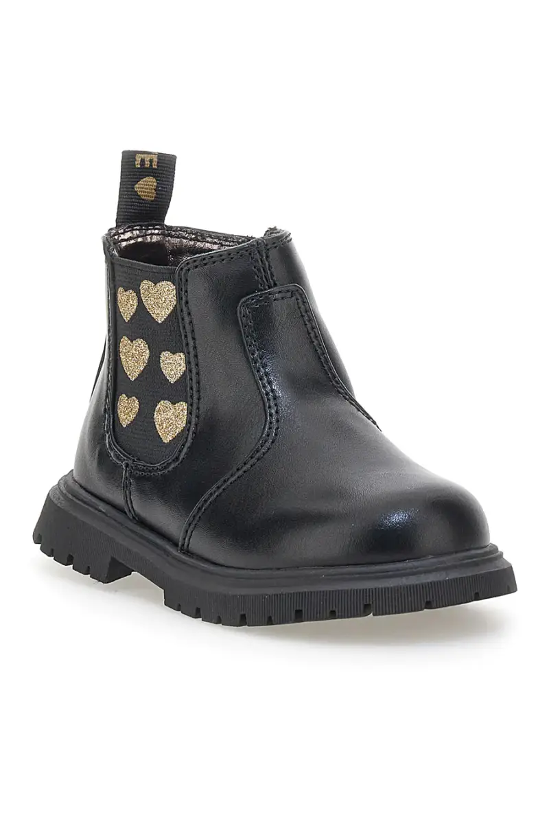 Stivaletti neri con cuori glitterati Laura Biagiotti AG1768216715 [NERO] miniatura 2