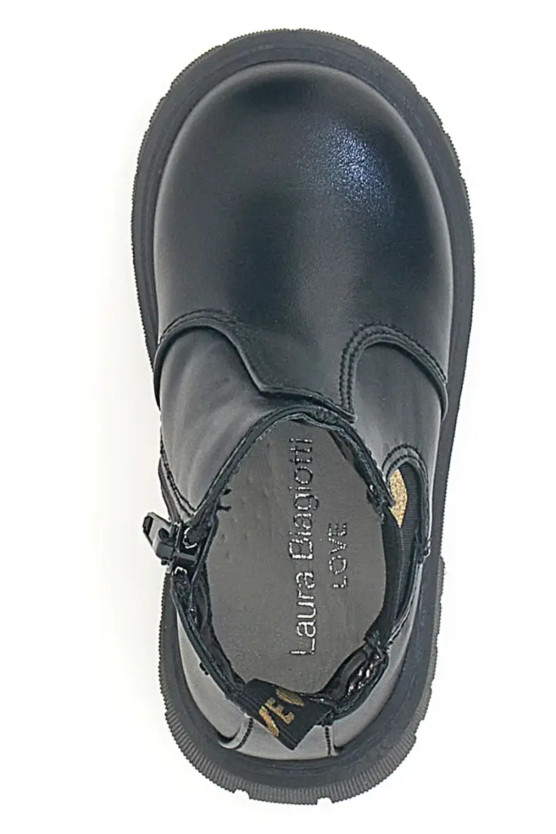 Stivaletti neri con cuori glitterati Laura Biagiotti AG1768216715 [NERO] miniatura 3