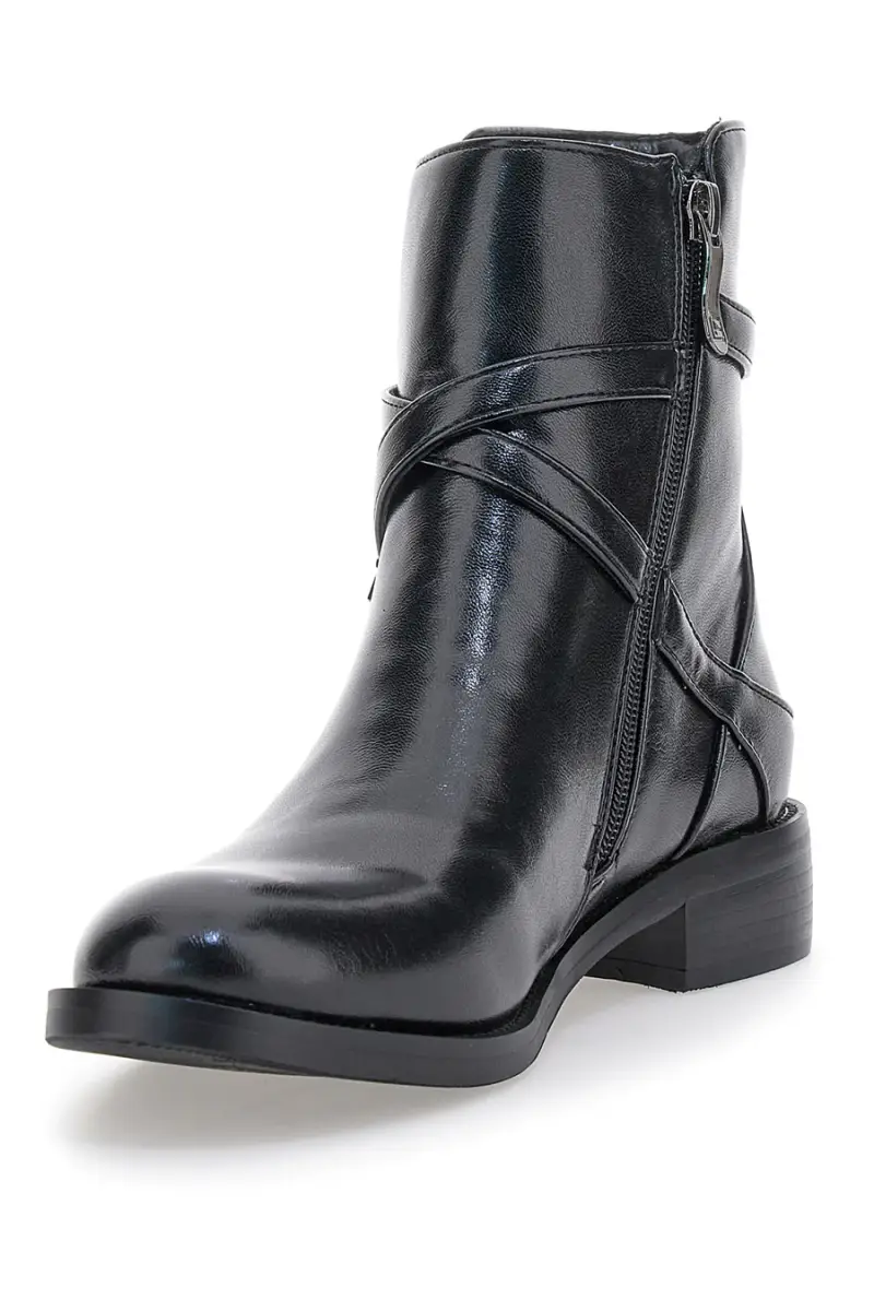 Stivaletti neri con fibbia laterale Laura Biagiotti 9285 [NERO] miniatura 3