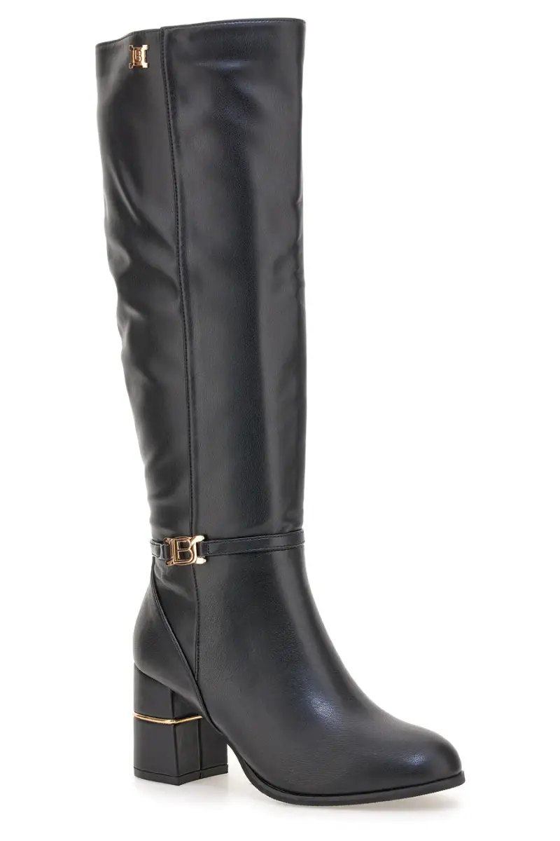 Stivali alti neri con dettagli dorati Laura Biagiotti 8366M [NERO] miniatura 2