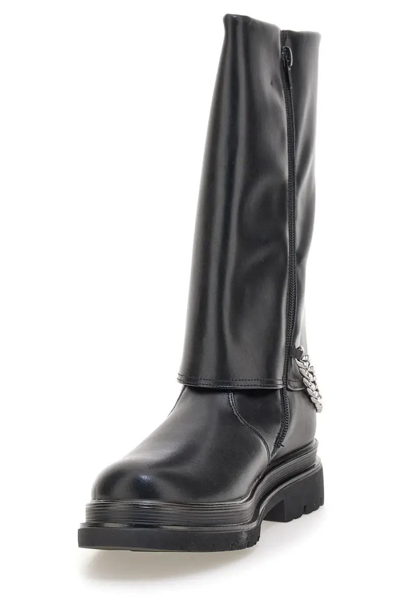 Stivali neri al ginocchio con catena Laura Biagiotti AG1763116712 [NERO] miniatura 3