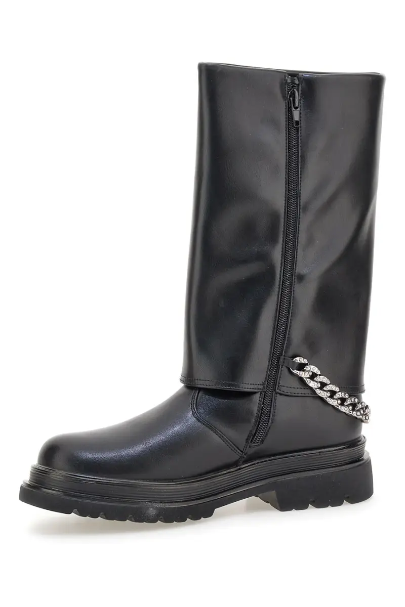 Stivali neri al ginocchio con catena Laura Biagiotti AG1763116712 [NERO] miniatura 4