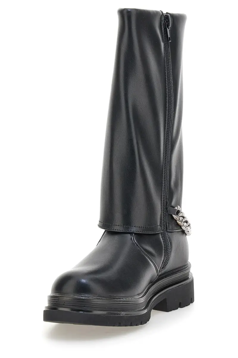Stivali neri con catena decorativa Laura Biagiotti AG1763116712 [NERO] miniatura 3