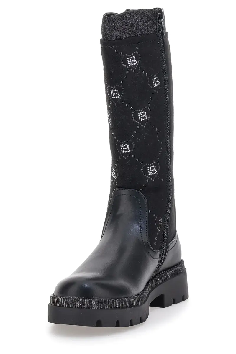 Stivali neri con logo Laura Biagiotti L97209506 [NERO] miniatura 3