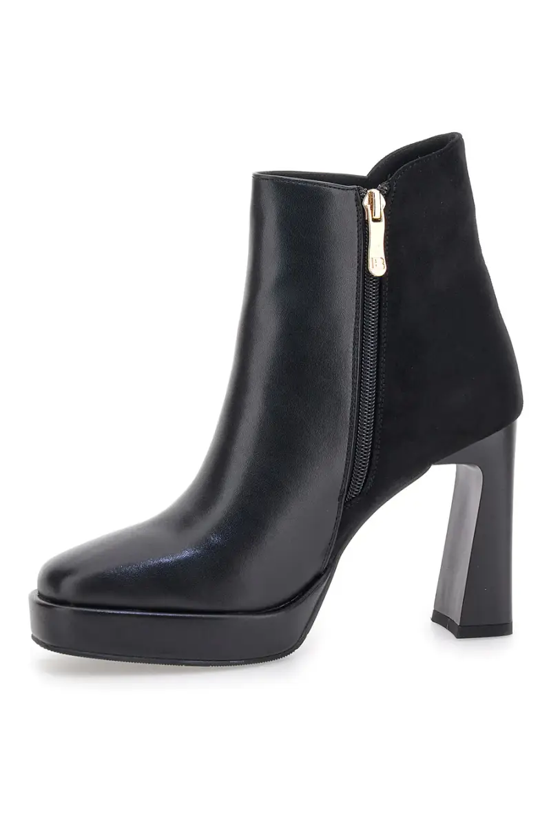 Tronchetti neri con tacco alto e dettaglio gold Laura Biagiotti 8341 [NERO] miniatura 4