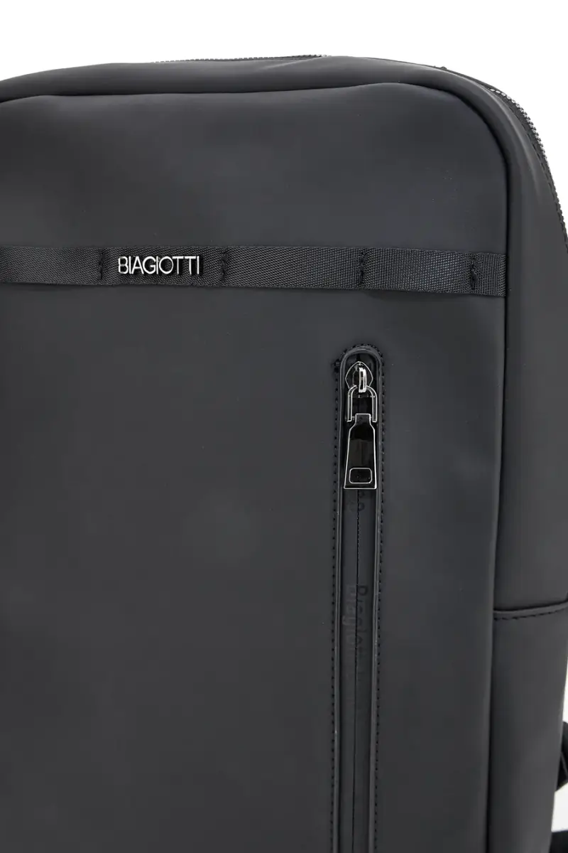 Zaino nero con tasca frontale verticale Biagiotti MOI LB25W-464/1/Z [NERO] miniatura 3