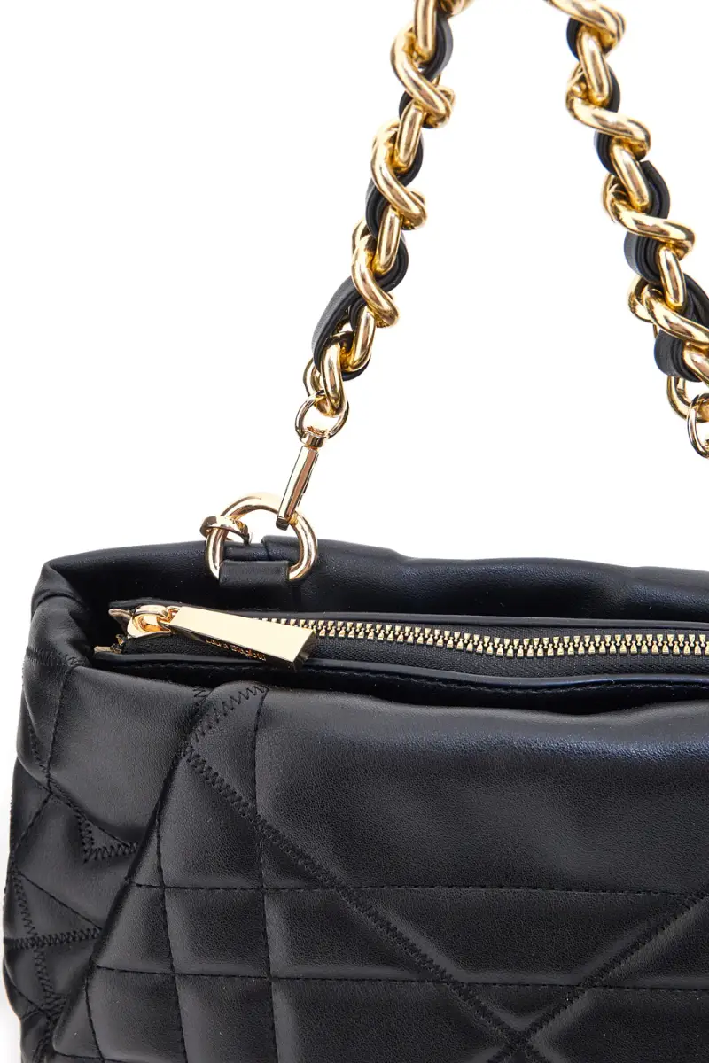 Zaino nero trapuntato con catena Laura Biagiotti LB25W-261-3 [NERO] miniatura 3