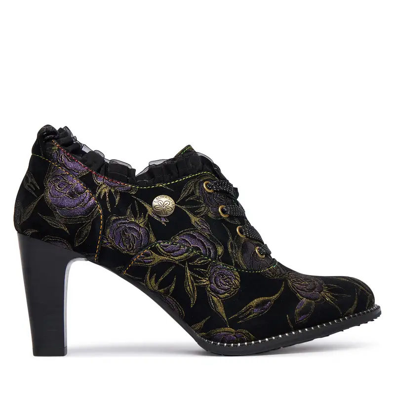 Laura Vita Sneakers nere con ricami floreali