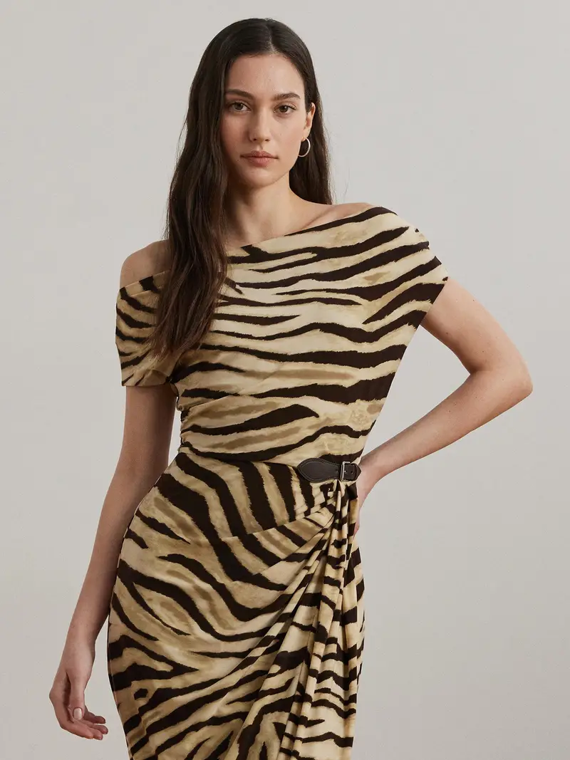 Lauren Ralph Lauren Abito crema / cappuccino / marrone scuro miniatura 3