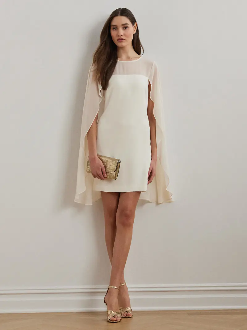 Abito da cocktail LAVATI avorio miniatura 3