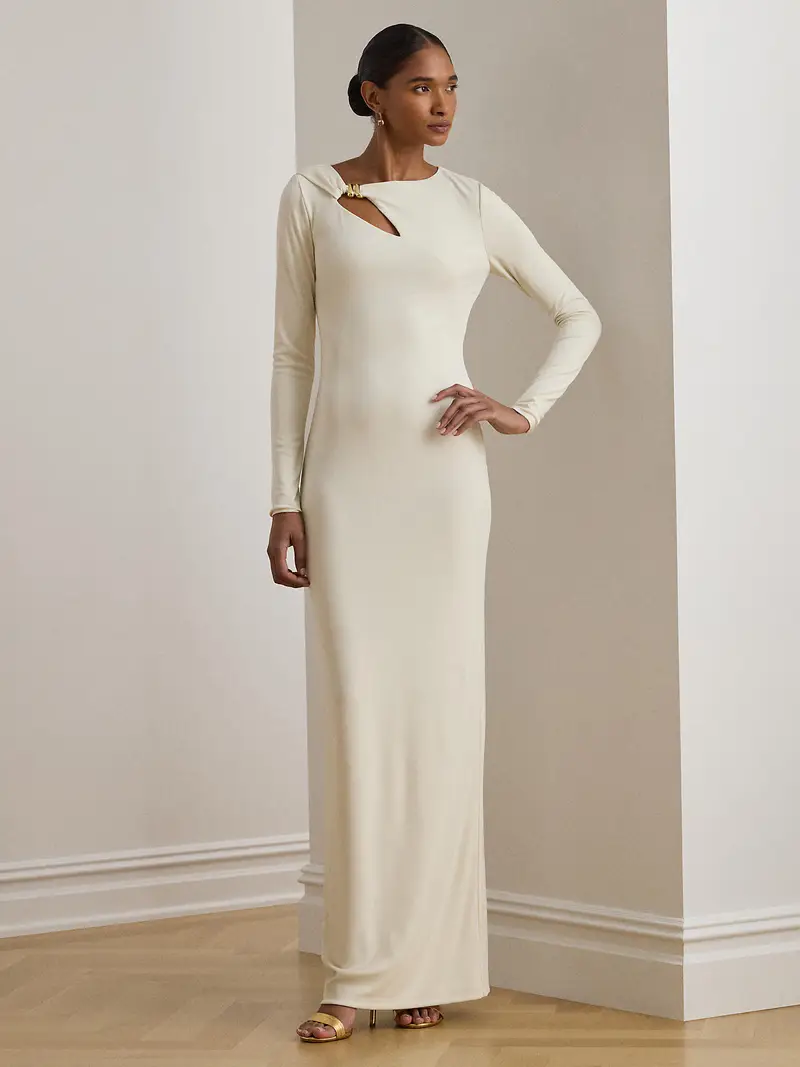 Abito da sera crema miniatura 2